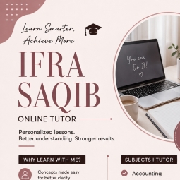 Ifra Saqib - O-Level Online Tutor in Karachi
